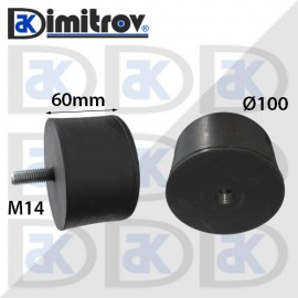 Антивибрационен тампон М14 х Ø 100 х 60 mm